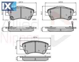 ΣΕΤ ΔΙΣΚΟΦΡΕΝΑ ΕΜΠΡ. TOYOTA  ADB31576 0446502170 0446502200 0446502210 0446502270 0446502370 446502170 446502200 446502210 446502270 446502370