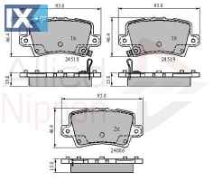 ΣΕΤ ΔΙΣΚΟΦΡΕΝΑ ΟΠΙΣΘ. HONDA  ADB31587 43022SMGE00 43022SMGE01 43022SMGE02 43022SMGE03 43224SMGE01 45022SMGE50