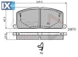 ΣΕΤ ΔΙΣΚΟΦΡΕΝΑ ΕΜΠΡ. TOYOTA  ADB3163 0049112281 0446510040 0446512010 0446512020 0446512040 0446512090 0446512220 0446512490 0446512600 0446516010 0446516031 0446516040 0446516070 0446516120 044651702