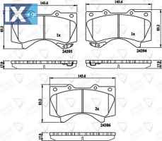 ΣΕΤ ΔΙΣΚΟΦΡΕΝΑ ΕΜΠΡ. TOYOTA  ADB31661 044650C020 0446560280 0446560300