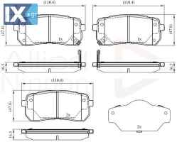 ΣΕΤ ΔΙΣΚΟΦΡΕΝΑ ΟΠΙΣΘ. KIA  ADB31675 583023JA00 583024DE00 583024HA50 583024DE00