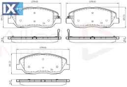 ΣΕΤ ΔΙΣΚΟΦΡΕΝΑ ΕΜΠΡ. HYUNDAI-KIA  ADB31676 581012BA10 581012WA70 581012WA90 581014DU00 48130341A0