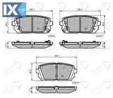 ΣΕΤ ΔΙΣΚΟΦΡΕΝΑ ΟΠΙΣΘ. KIA  ADB31757 583021DA00 583021DE00