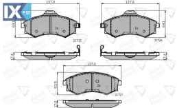 ΣΕΤ ΔΙΣΚΟΦΡΕΝΑ ΕΜΠΡ. HYUNDAI  ADB31781 5810135A10 410603C490 4106048R91 5810128A00 5810133C00 5810128A20 5810129A00 5810129A10 5810129A30 5810129A40 5810129A90 5810134A10 5810134A20 5810134A21 581013C