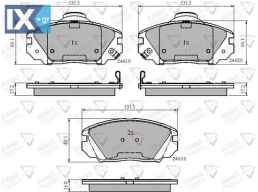 ΣΕΤ ΔΙΣΚΟΦΡΕΝΑ ΕΜΠΡ. HYUNDAI  ADB31788 581013KA20 581013KA30 581013LA20