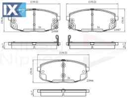 ΣΕΤ ΔΙΣΚΟΦΡΕΝΑ ΕΜΠΡ. HYUNDAI  ADB31798 581011HA00 581011HA10 581011HA20 0K2JA3328Z 0K2JA3328ZA 581011HA00 581011HA10