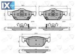 ΣΕΤ ΔΙΣΚΟΦΡΕΝΑ ΕΜΠΡ. HONDA  ADB32018 45022TL1G00 45022TL1G01