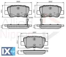 ΣΕΤ ΔΙΣΚΟΦΡΕΝΑ ΟΠΙΣΘ. TOYOTA  ADB32026 PAD1723 0446605040 0446605041 0446605042 04466YZZE5 446605040 446605041