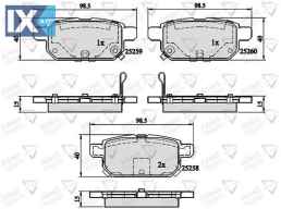 ΣΕΤ ΔΙΣΚΟΦΡΕΝΑ ΟΠΙΣΘ. SUZUKI  ADB32128 5580068L00 5580068L00000