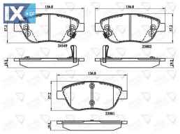 ΣΕΤ ΔΙΣΚΟΦΡΕΝΑ ΕΜΠΡ. FIAT  ADB32141 1605354 1605227 93169175 93189816 77366481 77366534