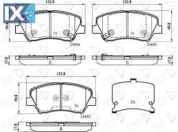 ΣΕΤ ΔΙΣΚΟΦΡΕΝΑ ΕΜΠΡ. HYUNDAI-KIA  ADB32152 581012VA50 581013VA70 581013XA00 581014ZA00 58101A6A00 58101A6A01 58101A6A02 58101A7A00 581011UA00 58101A4A11 58101A6A00 58101A6A01 58101A6A02 58101A7A00 581