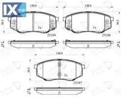 ΣΕΤ ΔΙΣΚΟΦΡΕΝΑ ΕΜΠΡ. HYUNDAI  ADB32194 581011KA00 581012SA00 581013SA25 58101D4A00 58101B2A10 58101B2A70 58101B3A00 58101D4A00