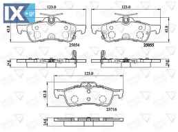 ΣΕΤ ΔΙΣΚΟΦΡΕΝΑ ΟΠΙΣΘ. NISSAN-HONDA  ADB32204 43022TV0E00 43022TV0E01