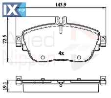 ΣΕΤ ΔΙΣΚΟΦΡΕΝΑ ΕΜΠΡ. MERCEDES  ADB32208 410605DA0A 410605DA0B 41060HG00C 0004203002 0064204620 0084200320 0084200620 A0064204620 A0064204720 A0064208520 A0084200320 A0084200620