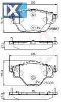 ΣΕΤ ΔΙΣΚΟΦΡΕΝΑ ΟΠΙΣΘ. CITROEN-PEUGEOT  ADB32235 1609000980 95525386 95525386 1609000980 1647860380 1609000980 1619791280 1647860380
