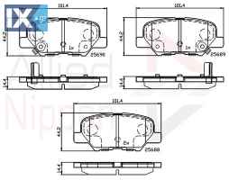 ΣΕΤ ΔΙΣΚΟΦΡΕΝΑ ΟΠΙΣΘ. CITROEN  ADB32238 4605A802 4605A998 4605B070 4605B071 4605B384 GHY92648Z GHY9268Z GHY9268ZA 1609899680 1609899680