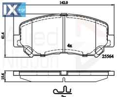 ΣΕΤ ΔΙΣΚΟΦΡΕΝΑ ΕΜΠΡ. MAZDA  ADB32252 K0Y13323Z K0Y13328Z K0Y13328ZA K0Y1333Z K0Y1338Z K0Y1338ZA KDY93328Z KDY9338Z