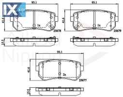 ΣΕΤ ΔΙΣΚΟΦΡΕΝΑ ΟΠΙΣΘΙΟ ΗΥUNDAI -  ΚΙΑ  ADB32276 583020QA00 583020ZA00 583021GA00 583021HA00 583021HA10 583021KA30 583021MA00 583021MA40 583021XA30 583021YA30 583021YA50 583022SA35 583023SA20 583020ZA0