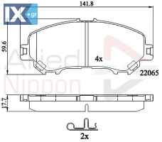 ΣΕΤ ΔΙΣΚΟΦΡΕΝΑ ΕΜΠΡ. NISSAN  ADB32278 410604EA0A D10604BA0A D10604CA0A D10604EA0A 410601596R 410604EA0A