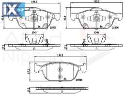 ΣΕΤ ΔΙΣΚΟΦΡΕΝΑ ΕΜΠΡ. HONDA  ADB32284 45022TV0E00 45022TV0E01 45022TV0E02 45022TV2E00 45022TV2E01 45022TV2E02
