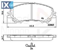 ΣΕΤ ΔΙΣΚΟΦΡΕΝΑ ΕΜΠΡ.NISSAN  ADB32304 D10604CA0A 410601596R