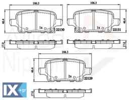 ΣΕΤ ΔΙΣΚΟΦΡΕΝΑ ΟΠΙΣΘ.OPEL  ADB32307 39021615 39037199 39021615 39037199 95526568 39021615