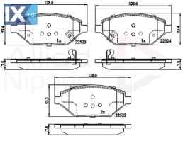 ΣΕΤ ΔΙΣΚΟΦΡΕΝΑ OPEL  ADB32325 42349236 42439339 1605325 42249236 42349236 42439339 42349238 42357463