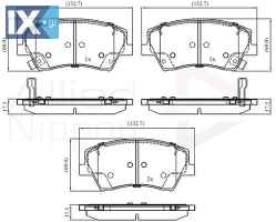 ΣΕΤ ΔΙΣΚΟΦΡΕΝΑ ΕΜΠΡ. HYUNDAI - KIA  ADB32343 58101F2A00 58101F3A00 58101G2A10 58101G2A10