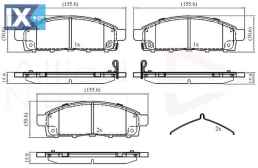 ΣΕΤ ΔΙΣΚΟΦΡΕΝΑ ΕΜΠΡ. MITSUBISHI  ADB32378 4605A623 4605B158 4605B233 6000611054