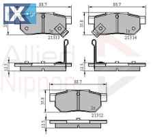 ΣΕΤ ΔΙΣΚΟΦΡΕΝΑ ΟΠΙΣΘ. HONDA  ADB3242 90297552 GBP90347AF 06022SP8000 43022S04010 43022SAAE50 43022SD2307 43022SD2505 43022SD2930 43022SE0000 43022SE0506 43022SE0525 43022SE0526 43022SE0930 43022SE0931