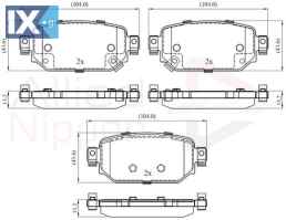 ΣΕΤ ΔΙΣΚΟΦΡΕΝΑ ΟΠΙΣΘ. MAZDA  ADB32442 BAY0263ZA BAY0268ZA D2Y1263Z