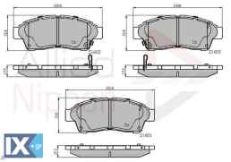 ΣΕΤ ΔΙΣΚΟΦΡΕΝΑ ΕΜΠΡ. TOYOTA  ADB3260 0446505010 0446512500 0446512540 0446512550 0446512593 0446520110 0446520120 0446520130 0446520490 0446522300 0446530240 0446532200 0446533020 0446533021 044653304