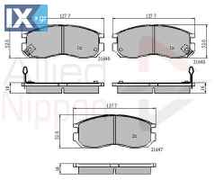 ΣΕΤ ΔΙΣΚΟΦΡΕΝΑ ΕΜΠΡ. MITSUBISHI  ADB3363 MB699174 MB699266 MB699702 MB858375 MB858583 MB895072 MN102607 MR129592 MR334657 MR389532 MR389533 MR389537 MR389538 MR389541 MZ690331 X3511002 58101M2A01