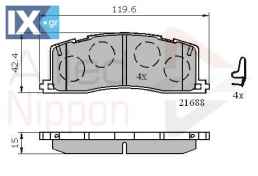 ΣΕΤ ΔΙΣΚΟΦΡΕΝΑ ΟΠΙΣΘ. TOYOTA  ADB3443 0446628010 0446628011 0446628020 04466YZZC7 0449228020 0449528020 0449528022 446628010 446628011 446628020 446628090