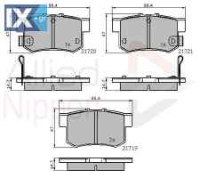 ΣΕΤ ΔΙΣΚΟΦΡΕΝΑ ΟΠΙΣΘ. HONDA  ADB3445 SFP000080 06430S0AJ00 06430S2A000 06430S2AE50 06430S5AE50 06430S5AJ00 06430S6D000 06430SEDE60 43022S2A000 43022S2AE50 43022S3N000 43022S3NE50 43022S5AE50 43022S5AJ