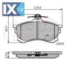 ΣΕΤ ΔΙΣΚΟΦΡΕΝΑ ΕΜΠΡ. MITSUBISHI  ADB3452 DBP511116 MR249240 MR290240 MR389519 MR407944 MZ690333 X3511004