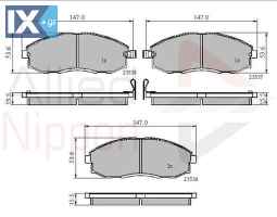 ΣΕΤ ΔΙΣΚΟΦΡΕΝΑ ΕΜΠΡ. HYUNDAI  ADB3481 581014AA00 581014AA10 581014AA60 581014AA61 581014AA80 581014FA00