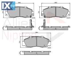ΣΕΤ ΔΙΣΚΟΦΡΕΝΑ ΕΜΠΡ. HONDA  ADB3551 45022S10A00 45022S10A01 45022S10A02 45022S10E50 45022S10G00 45022S1AE20 45022S1AE70 45022S1AE71 45022S30A00 45022S30A01 45022S30A02 45022S30E50 45022SL0600 45022SL0