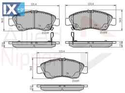 ΣΕΤ ΔΙΣΚΟΦΡΕΝΑ ΕΜΠΡ. HONDA  ADB3556 06450SAAE50 06450SAAG00 45022504G00 45022S04505 45022S04E50 45022S04E60 45022S04G00 45022S04G01 45022S04G02 45022S04J02 45022SAAE50 45022SAAE51 45022SAAG00 45022SEA