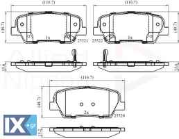 ΣΕΤ ΔΙΣΚΟΦΡΕΝΑ ΟΠΙΣΘ. HYUNDAI-KIA  ADB36009 583022JA00 583022MA00 583022MA90 583022PA70 583022WA00 583022WA70 583022WA90 583023MA00 583023MA01 583023NA00 583023NA90 583023NA91 583024DU02 582022PA70 58