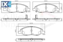 ΣΕΤ ΔΙΣΚΟΦΡΕΝΑ ΕΜΠΡ. NISSAN  ADB36044 41060EE30J