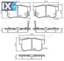 ΣΕΤ ΔΙΣΚΟΦΡΕΝΑ ΟΠΙΣΘ. SUZUKI-FIAT  ADB36049 43022SG0G01 43022SG0G00 43022SG0G01 43022SL5000 5580080J02000 71750931