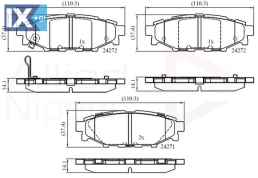 ΣΕΤ ΔΙΣΚΟΦΡΕΝΑ ΟΠΙΣΘ. SUBARU  ADB36052 SU00304096 SU00304097 26696AG000 26696AG010 26696AG030 26696AG031 26696FJ000 SU00304096 SU00304097