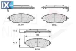 ΣΕΤ ΔΙΣΚΟΦΡΕΝΑ ΕΜΠΡ. CHEVROLET  ADB36083 95025848 95231012