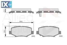 ΣΕΤ ΔΙΣΚΟΦΡΕΝΑ ΟΠΙΣΘ. JEEP-DODGE  ADB36091 68003776AA V2013776AA 68003776AA 68003776AA V2013776AA