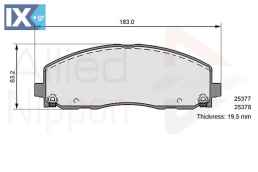 ΣΕΤ ΔΙΣΚΟΦΡΕΝΑ ΕΜΠΡ. CHRYSLER-DODGE  ADB36103 K68144163AF K68144163AB K68144163AC 68144163AA 68144163AB 68144163AC