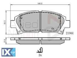 ΣΕΤ ΔΙΣΚΟΦΡΕΝΑ ΕΜΠΡ. TOYOTA  ADB3713 0446512160 0446517050 0446520470 0446520510 044652B020 04465YZZCF 0449112590 0449117170 446520510