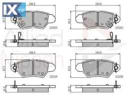 ΣΕΤ ΔΙΣΚΟΦΡΕΝΑ ΟΠΙΣΘ. OPEL  ADB3750 9195147 9195641 9195642 09117717 09195685 09198598 1605025 1605037 1605039 1605040 1605093 1605105 1605961 9117717 9193251 9195147 9195685 9198598