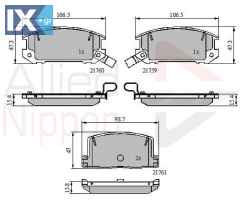 ΣΕΤ ΔΙΣΚΟΦΡΕΝΑ ΟΠΙΣΘ. TOYOTA  ADB3756 0446617010 0446617030 0446617040 0446617050 0446617051 0446617070 0446617080 0446617090 0449217010 0449217011 0449217020 0449217030