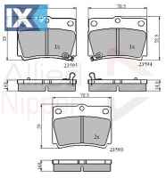 ΣΕΤ ΔΙΣΚΟΦΡΕΝΑ ΟΠΙΣΘ. MITSUBISHI  ADB3775 4605A783 4615A097 MN102626 MR307247 MR307249 MR307415 MR389575 MZ690027